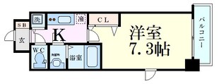 プランドール北浜の物件間取画像